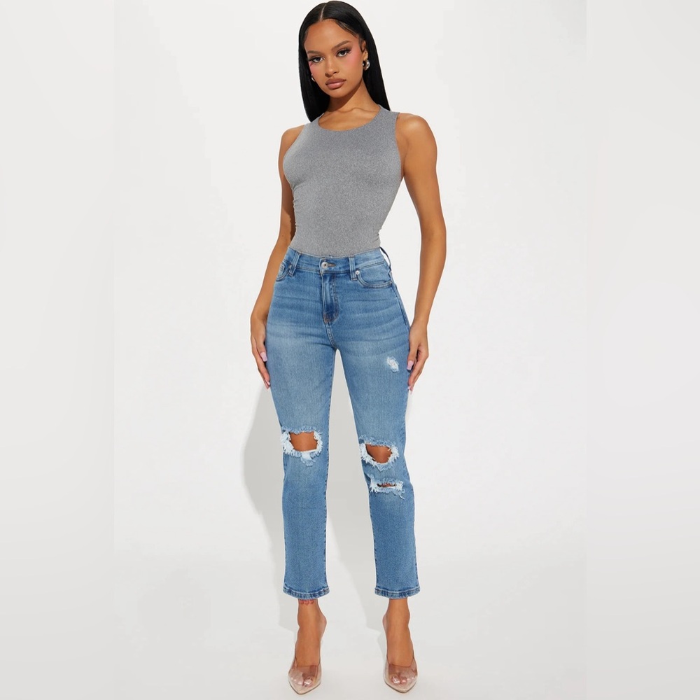 Noemi Stretch Straight Leg Jeans - Light Wash